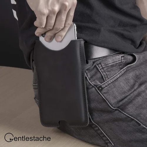 Vista 2 de Gentlestache Funda de cuero para teléfono celular, funda de piel con lazo para cinturón para Phone14 Pro Max/13 Pro Max, Galaxy S22 Ultra/S22+