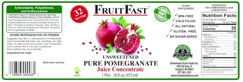 Vista 2 de Concentrado de jugo de granada de FruitFast - Sin azúcar, concentrado puro 65 Brix - 100% extracto de granada - Sin aditivos ni rellenos.