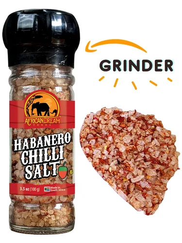 Vista 8 de African Dream Foods - Sal picante Habanero Sal de chile picante con habaneros africanos naturales, sal marina Ideal para carne, pollo, mariscos