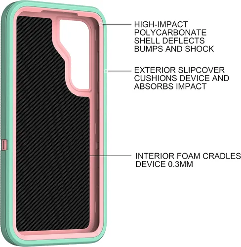 Vista 9 de MXX Funda compatible con Samsung Galaxy S23, 3 capas súper protectoras, cuerpo resistente, resistente, a prueba de golpes y polvo, diseñada