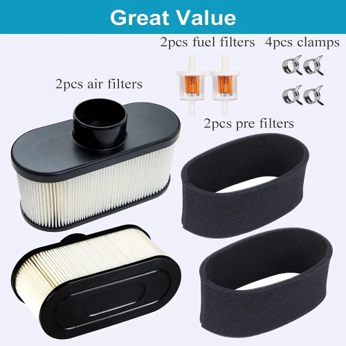 Vista 7 de HOODELL Paquete de 2 filtros de aire 11013-7047 con filtro previo, para Kawasaki FR651V FR691V FR730V Motor Hustler Husqvarna Gravely Lawn Mower