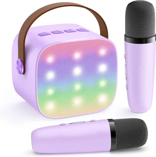 Vista 16 de YLL Máquina de karaoke para niños y adultos, regalos de cumpleaños para Negro