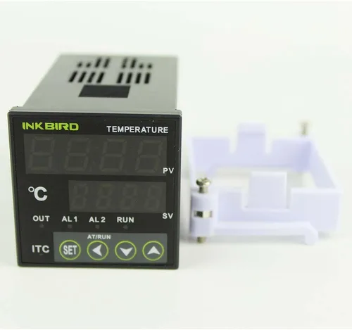 Vista 2 de Inkbird AC 100 a 220V ITC-100VH Digital PID Termostato Controlador de Temperatura 40DA SSR Negro Disipador de Calor K Termopar