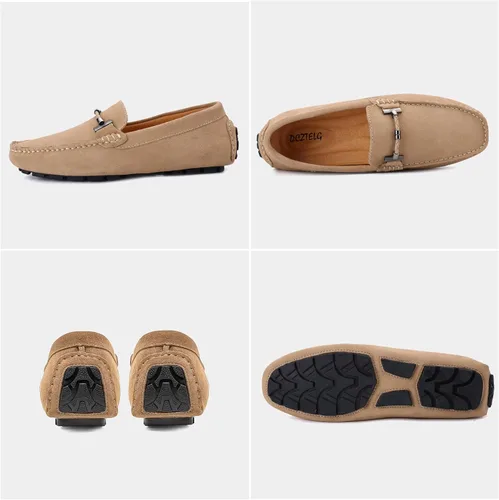 Vista 3 de DCZTELG Mocasines Penny para hombre, informales, sin cordones, cómodos, para conducir, barcos
