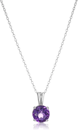 Vista 32 de Amazon Essentials Collar con colgante de piedra natal de corte redondo de plata de ley de 18 pulgadas (anteriormente colección Amazon)