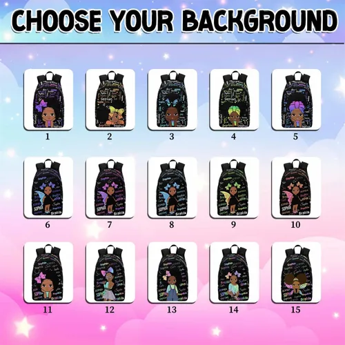 Vista 9 de Texto personalizado Elefante desgaste gafas mochila mochila mochila casual Daypack bolsa para mamá niñas, color86-4, Mochilas Daypack