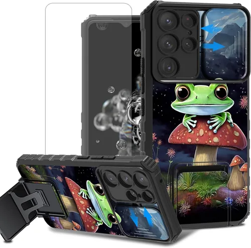 Vista 63 de Funda para teléfono Samsung Galaxy A15 5G con protector de pantalla con cubierta deslizante para cámara y soporte de doble capa híbrida resistente a
