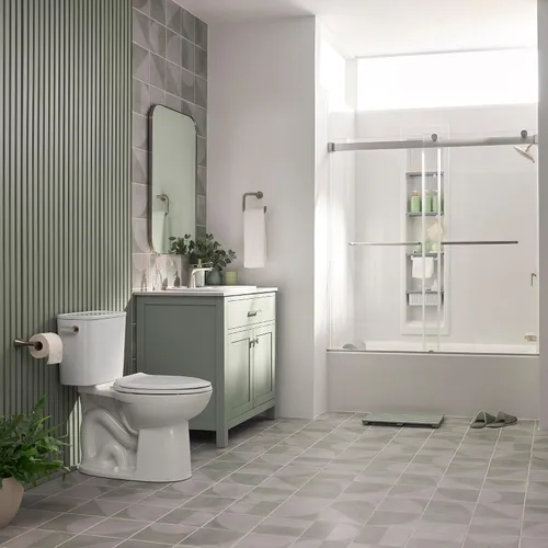 Vista 6 de American Standard 7061101.295 Aspirations - Grifo de baño de una sola manija con drenaje, 1.2 GPM, níquel cepillado
