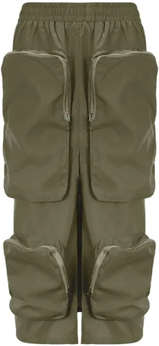 Vista 6 de Falda de carga para mujer, cintura elástica, ajuste holgado, casual, con múltiples bolsillos