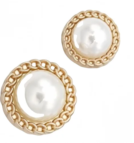 Vista 11 de 5 piezas de botones de oro con perlas de metal para mujer, botones para abrigo de suéter, decoración para ropa, accesorios de costura y manualidades