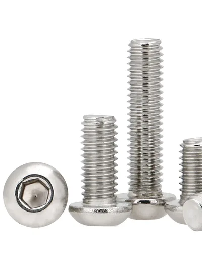 Vista 5 de IMScrews Tornillos de cabeza de vaso de 1/4-20 x 1 botón, acero inoxidable 304, unidad Allen hexagonal, paquete de 25