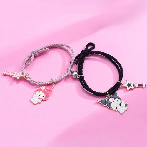 Vista 2 de Collar de anime figura de joyería para adolescentes kawaii mejores amigos gargantilla colgante para niña Metal Tiendaita