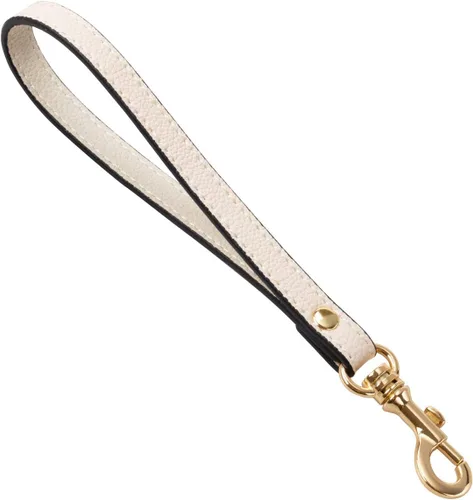 Vista 7 de Allzedream - Correa de pulsera de cuero genuino para cartera, monedero, embrague, teléfono celular, llavero Negro