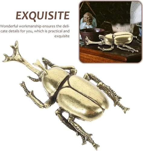 Vista 6 de IMIKEYA Escarabajo modelo Escarabajo Té para mascotas Vintage Té Artesanía de mascotas Estatua de la vendimia Escultura de animales pequeños