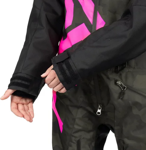Vista 7 de FXR Monosuit CX Lite 2025 para mujer (negro/camuflaje militar/E.Pink - 10)
