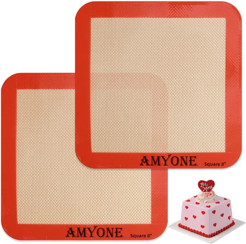 Vista 16 de AMYONE Alfombrilla para hornear de silicona de un cuarto, 2 piezas de alfombrillas para hornear de silicona antiadherente, hoja para galletas