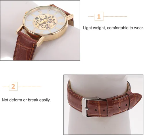 Vista 7 de Hemobllo Reloj de cuarzo de cuero con movimiento japonés para hombre, diseño ultrafino, de cuero, casual, simple, para hombres y mujeres