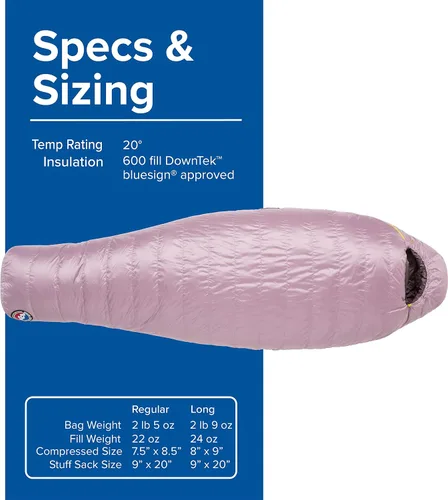 Vista 5 de Big Agnes Greystone Saco de dormir de momia DownTek de 0-30 grados 600
