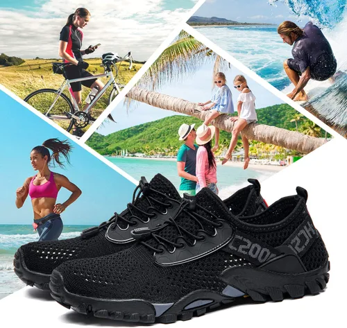 Vista 7 de SOBASO Zapatos de agua para mujer, secado rápido, senderismo, natación, playa, río, zapatos para pesca, deportes acuáticos, buceo, vela, viajes