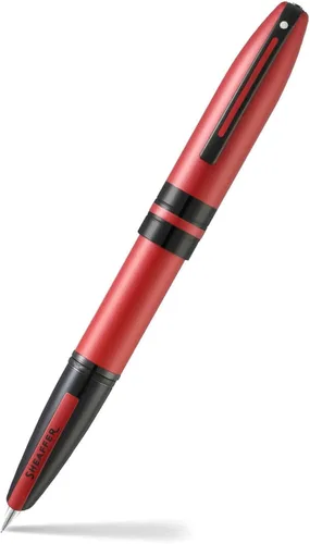 Vista 19 de Sheaffer Icon Chrome con aplicaciones PVD negro brillante - Med Nib Cromado