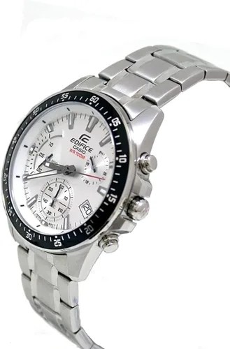 Vista 4 de Casio Reloj cronógrafo de cuarzo para hombre con correa de acero inoxidable EFV-540D-7AVUEF plata pulsera Plateado Pulsera