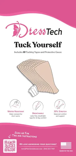 Vista 4 de DressTech® Tucking Tape Kit Oscuro