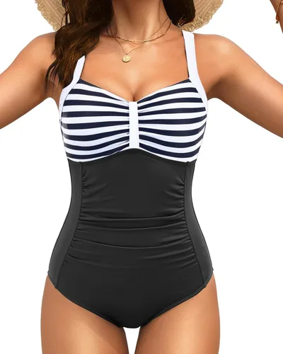 Vista 32 de Tempt Me Trajes de baño de una pieza con control de abdomen Negro