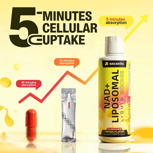 Vista 7 de Suplemento líquido liposomal NAD+ - Diseñado para ayudar a apoyar la absorción - absorción celular mejorada, ayuda a apoyar la salud celular normal