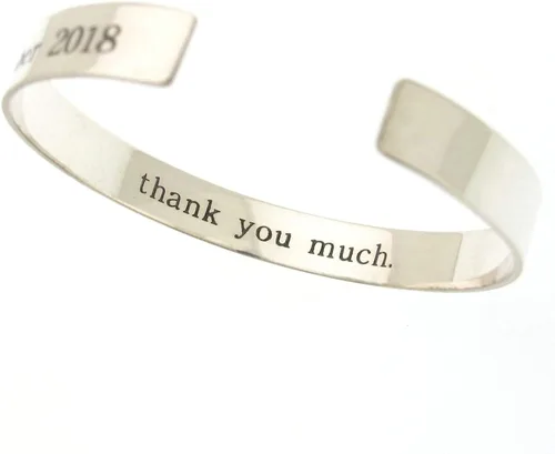 Vista 2 de Pulsera de plata pura 925 de plata esterlina maciza para hombre, brazalete contemporáneo de 0.315 in de ancho grabado para hombre, regalo