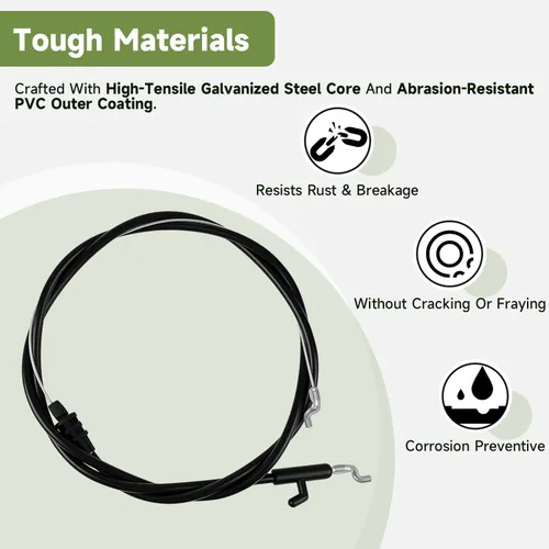Vista 5 de Cable de control para cortacésped, freno y embrague, compatible con 48 pulgadas Cub Cadet MTD Yard Machines Yard Man Craftsman Troy-Bilt Husky