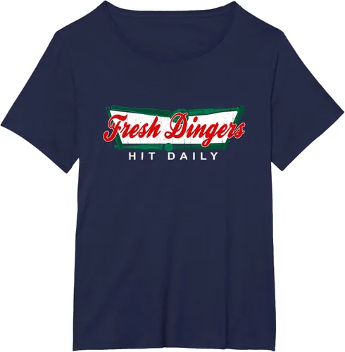 Vista 17 de Camiseta divertida de béisbol y softbol Don't Bunt Hit Fresh Dingers, Negro