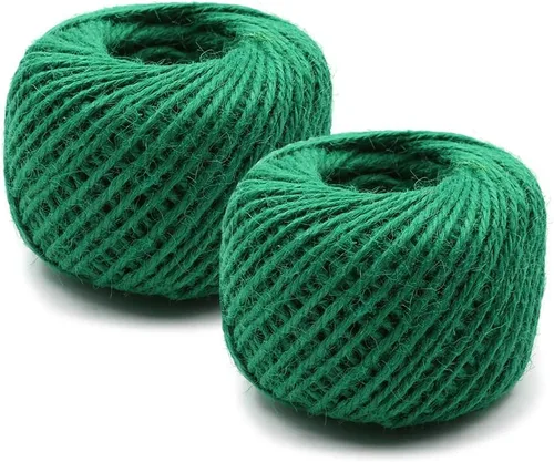 Vista 35 de Cuerda de yute verde de 54 yardas/rollo de 0.079 pulgadas, cuerda de cáñamo, cuerda gruesa fuerte, envoltura de cuerda gruesa, boda, manualidades