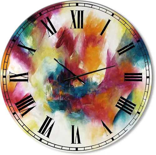 Vista 7 de DesignQ 'Personality' - Reloj de pared grande y moderno de 3 paneles para el hogar, dormitorio, baño, oficina, sala de estar
