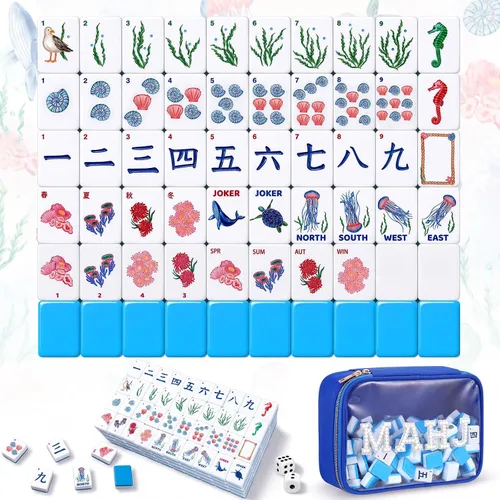 Vista 14 de Soulchen Red Green Plaid American Mahjong Tiles Accessory