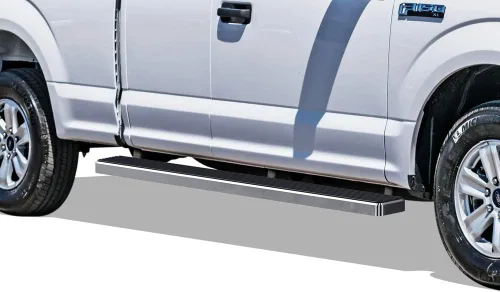 Vista 17 de iBoard estribos para camioneta Ford F150 Super Cab Pickup 4 puertas 2015-2017, 6 pulgadas, Plateado Plateado aluminio