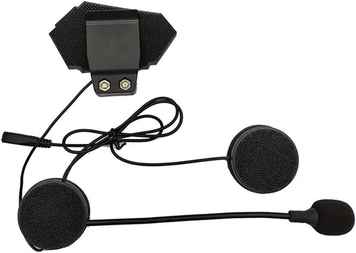 Vista 8 de Denpetec Intercomunicador de casco Bluetooth, sistema de comunicación de casco de motocicleta BT-12 compatible con manos libres, música estéreo