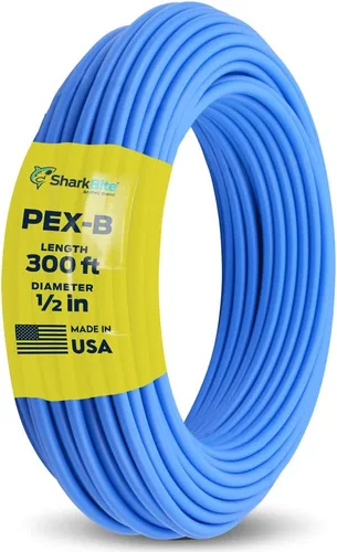 Vista 15 de SharkBite 1/2 pulgada x 100 pies azul PEX-B, tubería de agua flexible PEX para fontanería, U806B100