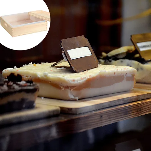 Vista 3 de Moldes de jabón grandes, revestimiento de silicona rectangular de 8L/282 oz para molde de 18 barras con caja y tapa de madera, herramientas