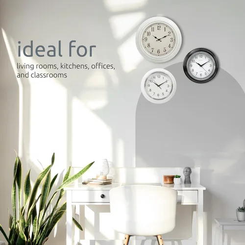 Vista 7 de Reloj redondo de pared Kiera Grace Aster, 10 pulgadas