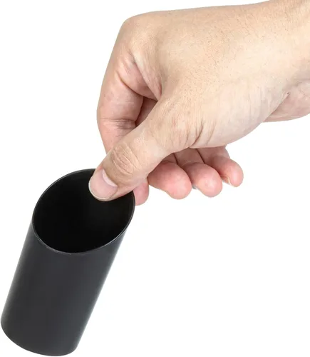 Vista 7 de Restaurantware Vasos de chupito de 3 onzas, 20 tazas redondas inclinadas, con acabado negro, vasos de chupito de plástico desechables para servir