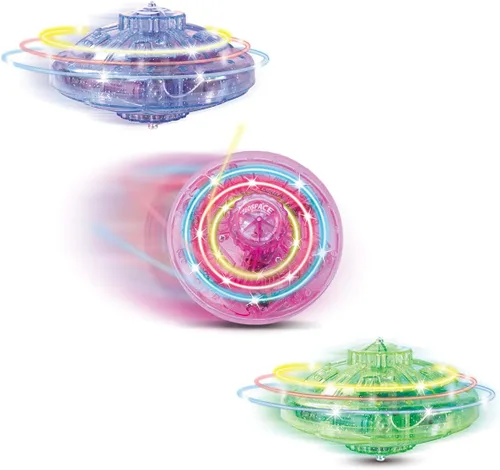 Vista 5 de Geospace Super Sonic LED Auto Spinnerz - Top giratorio autoalimentado (paquete de 2 en varios colores)
