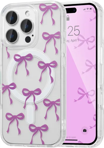 Vista 16 de UEEBAI - Funda magnética para iPhone 11, diseño de lazo, compatible con MagSafe, funda transparente delgada inalámbrica, antiamarilleo, a prueba