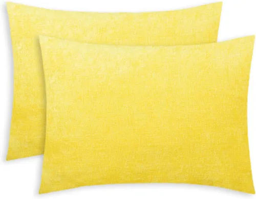 Vista 103 de CaliTime - Paquete de 2 fundas de almohada acogedoras para sofá, decoración del hogar, felpilla suave teñida sólida, 16 x 16 pulgadas, marrón Marrón