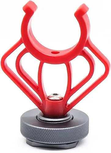 Vista 5 de 2 soportes de soporte de montaje de choque para micrófono de cámara, soporte de montaje hembra de tornillo de 1/4 pulgadas para RODE VideoMicro