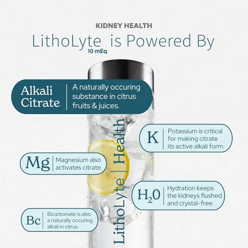 Vista 5 de 10mEq Potenciador de agua y bebidas para la salud renal Citrato y electrolitos para protección renal Apoyo basado en la ciencia más allá