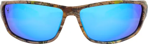 Vista 2 de Gafas de sol polarizadas de camuflaje marrón para hombre, cola blanca, bolsa de microfibra a juego