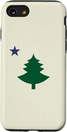 Vista 18 de Original Old Maine State Flag 1901 Pine Tree Star Case for iPhone 17