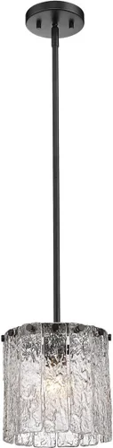 Vista 4 de Z-Lite 1943P8-MB Glacier Colgante 1 luz 100 vatios, negro mate