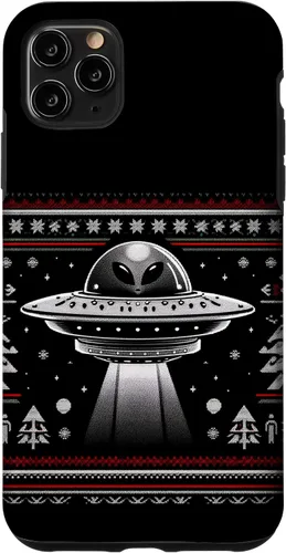 Vista 13 de Lindo alienígena OVNI Navidad Ugly Sweater Pijamas Caso para iPhone 16