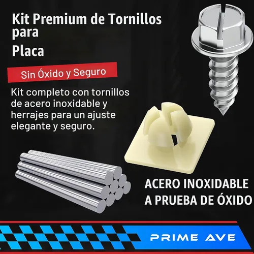 Vista 8 de Tornillos de matrícula con insertos de nailon, tornillos de matrícula de acero inoxidable a prueba de óxido para matrículas, marcos y cubiertas